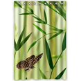 thumbnail image 1 of Cortina de ducha ABPHQTO Bambú con Estampado de Mariposas Impermeable 150x180 cm, 1 of 2