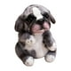 thumbnail image 2 of Muñeco de peluche de perro de 7,87 pulgadas para decoración, juguete de simulación de perro de dibujos animados para niños, regalos de cumpleaños para gris, 2 of 10