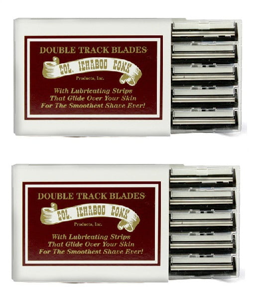 Colonel Ichabod Conk Trac II Razor Blades 10 ct. (Pack of 2) + Facial Hair Remover Spring