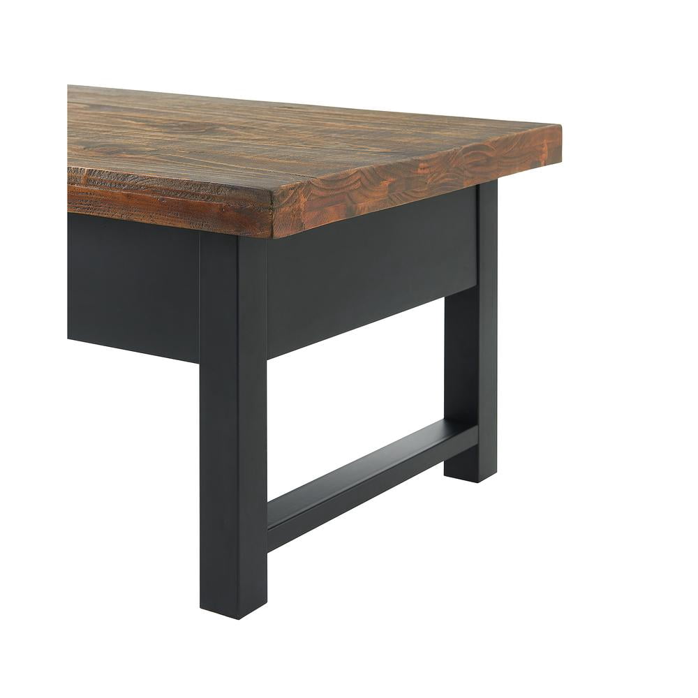 Pomona Brown Wood Table Set w/ Lift Top Coffee Table/Console Table/2 End Tables