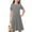 Gray, variant on Spazoro Kids Girls A Line Dresses, New Style Solid Color Short Sleeve Stretchy Wrinkle Princess Dress for Child Girls Beige Size 11 T