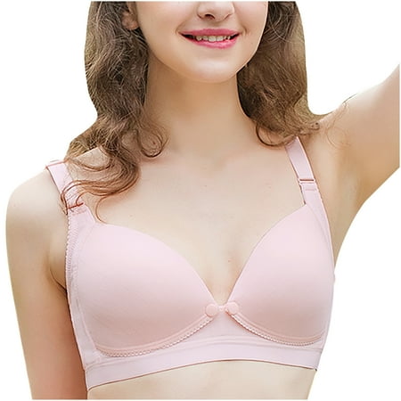 

Dadaria Plus Size Bras for Women Solid Feeding Nursing Pregnant Maternity Bra Openable Breathable Underwear Pink XXXXXL Women