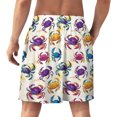 thumbnail image 2 of NICKSUN Shorts de Pyjama Amusants pour Hommes, Bas de Pyjama Courts Doux avec Poches, Crabe Coloré, 2TG, 2 of 6