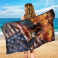 thumbnail image 6 of XYZCANDO Eagle Pattern Durable Car Seat Cover Towel, Comfortable Non-Slip Breathable Towel Cover for SUVs Trucks Van, 6 of 11