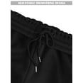 thumbnail image 6 of Deago Women's Fleece Lined Sweatpants Wide Leg Thermal Winter Warm Drawstring Baggy Sweat Pants with Pockets (Black, L), 6 of 9