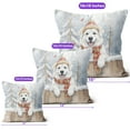 thumbnail image 4 of Playful Great Pyrenees Welcomes Winter Snowy Day with Cardinal Bird Pillow Cushion Double Sided Pyr Dog Lover Throw Pillow - 2017, 4 of 4
