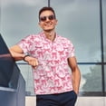 thumbnail image 4 of Fotbe Pink bows Camiseta Polo de Golf para Hombre con Estampado – Camisa Deportiva Transpirable con Cuello Abotonado-4X-Large, 4 of 6