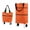 Orange, variant on 2-in-1 Foldable Shopping Bag with Wheels,Waterproof Rolling Grocery Tote with Sturdy Handle for Market, Shopping, Travel & Daily Use