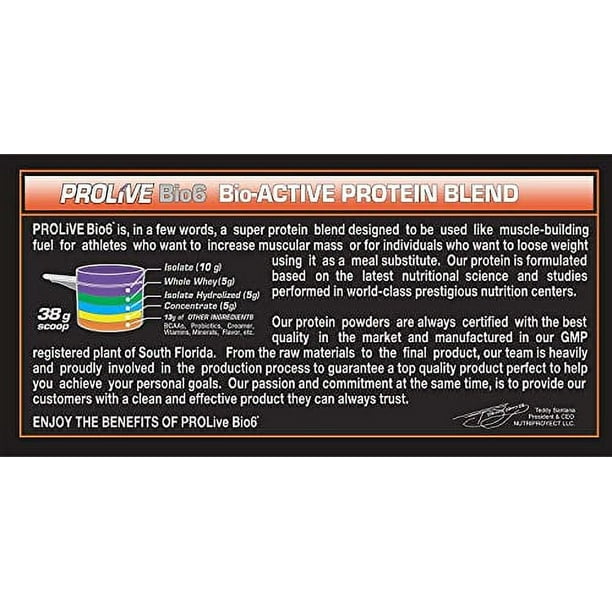 Prolive 25g Whey Pia - Gym supplement proteins - Walmart Business