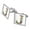 Silver, variant on Letter J Floral Monogram Initial Square Cufflink Set - Silver or Gold