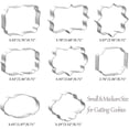 thumbnail image 5 of 8 PCS Plaque Cookie Cutter Frame Shapes Sugar Sign Cookie Cutters Name Plate Cookie Cutter for Birthday Wedding, 5 of 5
