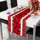 thumbnail image 4 of Aooww Heart Shaped Table Runner with Red Rose Print, Valentine's Day Dining Decor for Restaurant and Home Table,C, 4 of 6