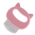 thumbnail image 1 of Peinada Cepillo de masaje para gatos domésticos Eliminación de gatitos Limpiador de aseo para el cabello suelto (Rosa), 1 of 3