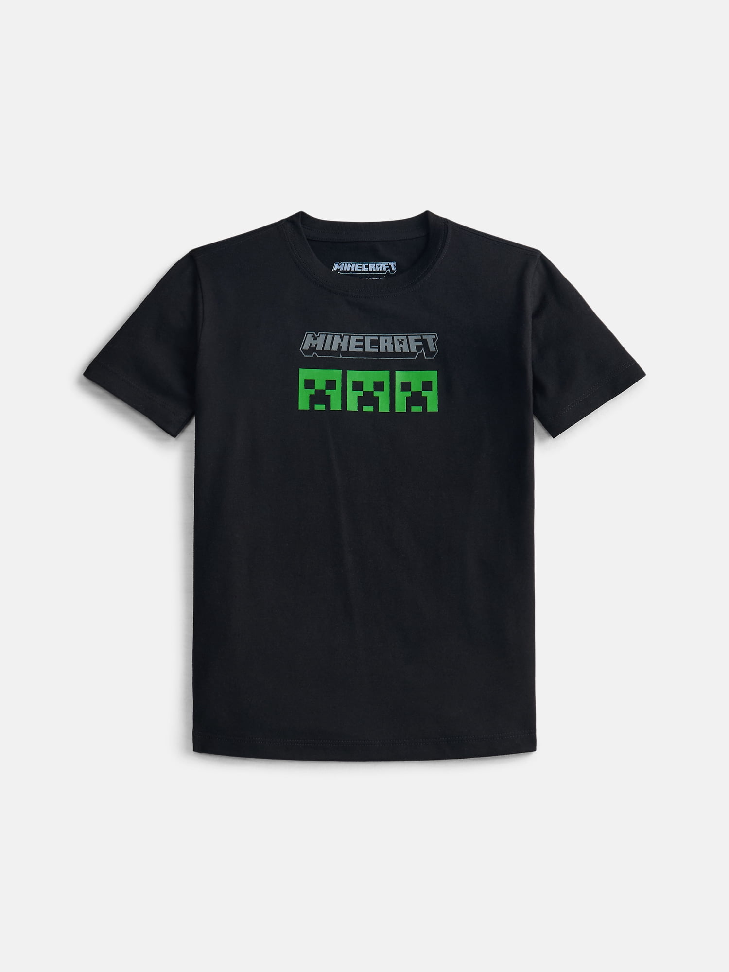 Minecraft Boys Crewneck Graphic Tee with Short Sleeves, 3-Pack, Sizes XS-2XL