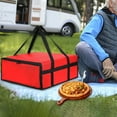 thumbnail image 4 of kowaku Pizza Carrier Insulated Bag Food Bag Thermal Lightweight for Food Service with Zippers Grocery Shopping Bag 50cmx50cmx15cm, 4 of 9
