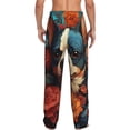 thumbnail image 3 of Picia Vintage Colorful Flower French Bulldog Mens Soft Woven Cotton Elastic Waistband Sleep Pajama Pant Lounge Sleep Pant With Pockets And Drawstring-X-Large, 3 of 9