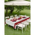 thumbnail image 3 of Outdoor Tablecloth with Umbrella Hole and Zipper, Valentine's Day Rectangle Table Cloth 60x102 Inch Waterproof Tablecloth, Red Truck Love Heart Roses Romantic Floral Picnic Table Cover for Patio, 3 of 7