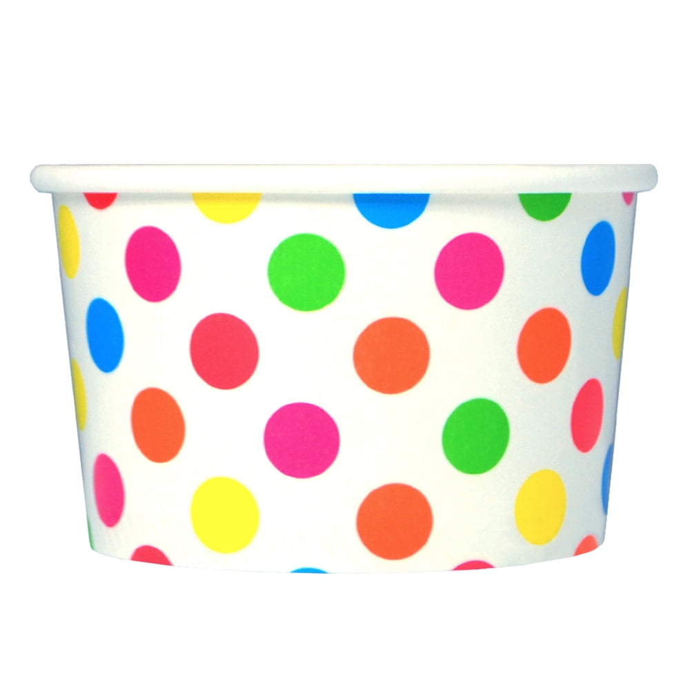 4 oz Rainbow Polka Dotty Paper Ice Cream Cups 1,000 Count Walmart