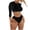Black, variant on Bikini Sets for Women Long Sleeve Tankini Swimsuits Mesh Slimming Bathing Suit for Beach Holiday Pool Travel,Yellow,S