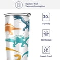 thumbnail image 4 of SKYSONIC Doodle Colourful Dinosaur Pattern 20 oz Stainless Steel Insulated Mug, Double Vacuum Insulated Travel Mug with Lid and Straw, 4 of 7