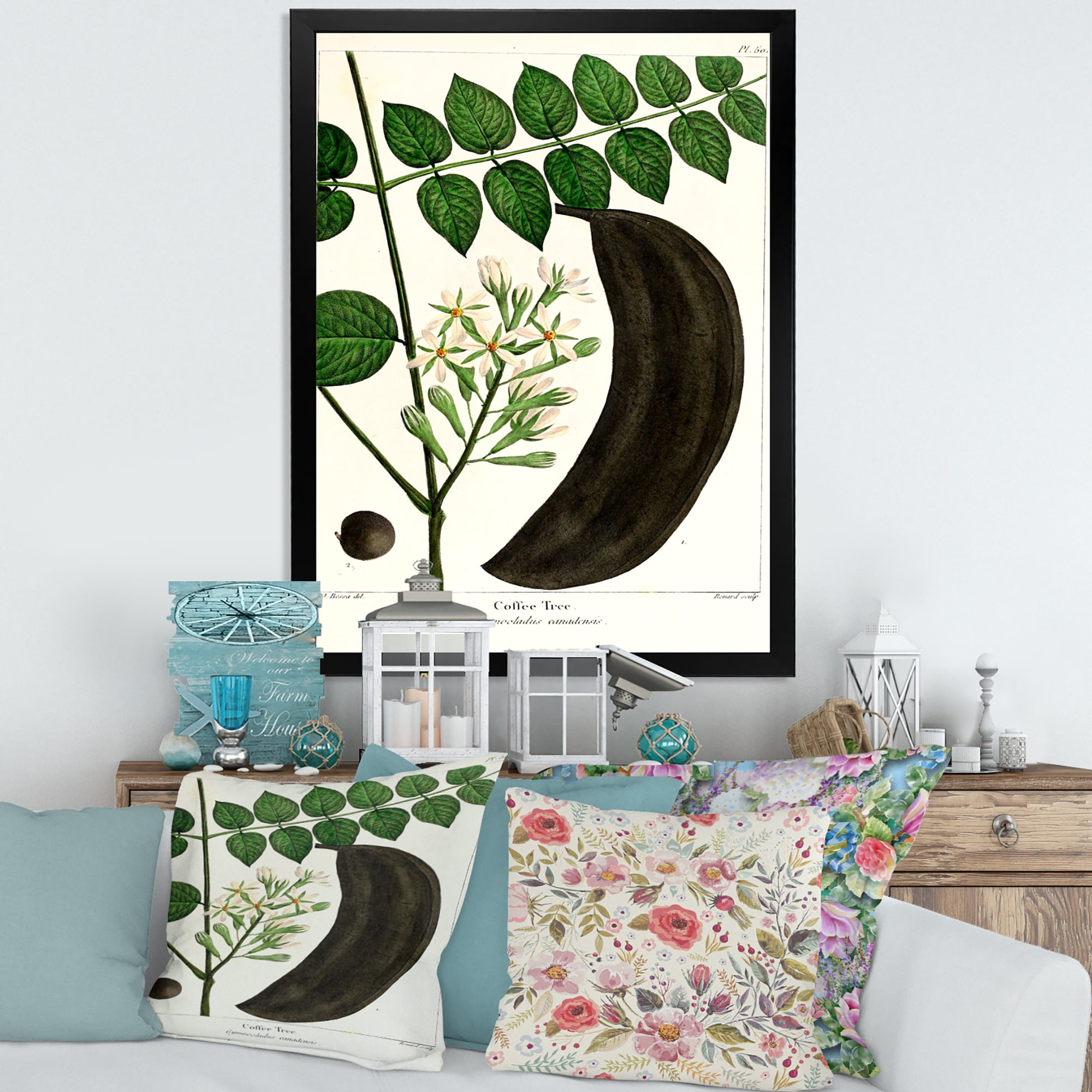 Designart 'Ancient Plant Life IX' Traditional Framed Art Print