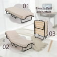 Costway Memory Foam Folding Rollaway Guest Metal Bed Sleeper w/Dust