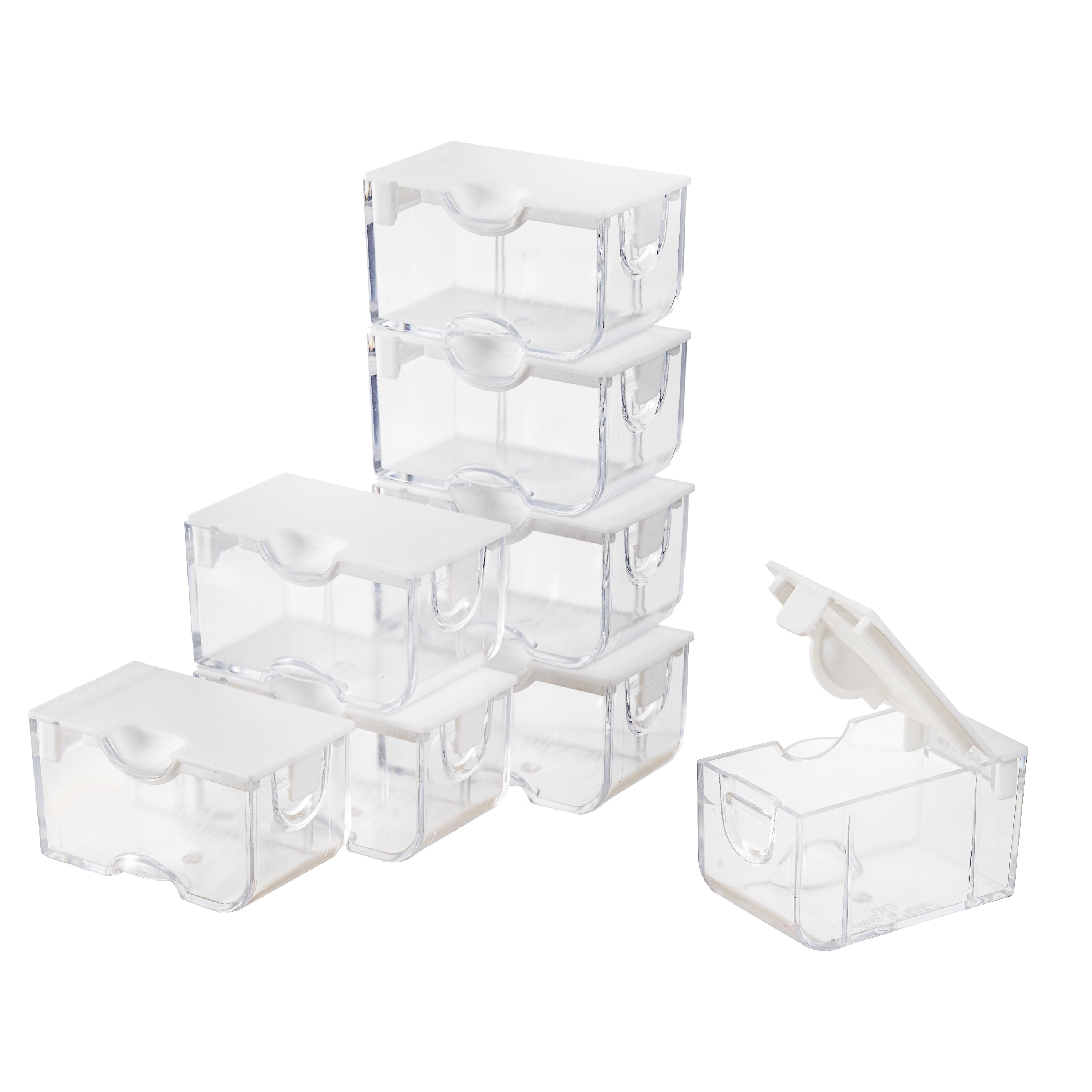 Elizabeth Ward Small Clear Bead Storage Containers, 1.06 x 2 x 1.13