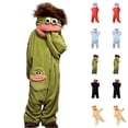 thumbnail image 2 of Silly Onesie Green Plush Monster Onesie Pajamas, Cozy Full-Body Sleepwear With Soft Fabric, Long Sleeves, 2 of 10