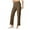 Coffee, variant on Stretch Twill Cropped Wide Leg Pant Women High Waisted Tummy Control Crop Jeans Casual Loose Straight Leg Chino Pants