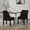 Black+Grey#6, variant on Dining Chairs 22.05" Wide Modern Upholstered Chenille Dining Chair Set of 2 with Rubberwood Legs, Armless Curved Back Accent Chairs for Living Room Bedroom Restaurant Cafes Dining Room Reception, Whi