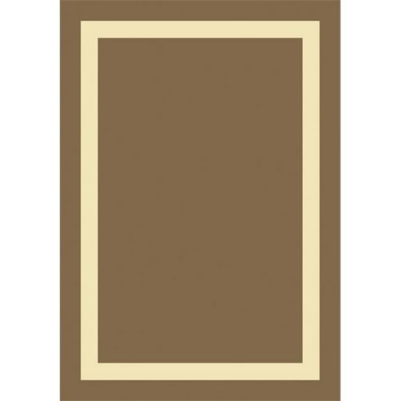 Portrait Mocha 3 ft.10 in. x 5 ft.4 in.  WearOn Nylon Machine Tufted- Cut Pile Educational Rug