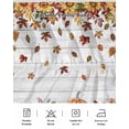 thumbnail image 5 of Fall Orange Green Pumpkin Bed Skirt California King Size 16in Drop, Sunflower Maple Leaf Wood Grain Wrap Around Dust Ruffle Bedskirts, Wrinkle&Fade Resistant Easy Fit Bedskirt with Adjustable Elastic, 5 of 8