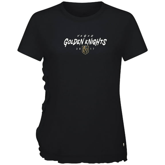 Women's Levelwear  Black Vegas Golden Knights  Airflow Scratched T-Shirt
