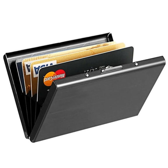 Slim RFID Blocking Credit Card Holder - Stainless Steel Secure Wallet for Men & Women, Ultra-Thin Anti-Theft Card Protector for Travel and Daily Use