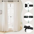 thumbnail image 4 of AIR-HEI! DEAR Black Curtain Rods 72 to 144 Inch(6-12FT),1 Inch Long Curtain Rod,Adjustable Heavy Duty Curtain Rods,Modern Decorative Drapery Rods,Telescoping Window Single Curtain Rod 36-150",Matte B, 4 of 4