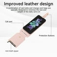 thumbnail image 3 of Allytech Galaxy Z Flip5 Wallet Case, With Zipper Pocket Shoulder Strap Hand Wrist Cards Holder Wallet Case Cover for Samsung Galaxy Z Flip5 -Pink, 3 of 8
