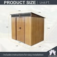 thumbnail image 6 of CarButler 6x5ft Metal Outdoor Storage Shed with Transparent Plateand and Lockable Sliding Doors for Garden Backyard Patio Coffee, 6 of 7