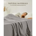 thumbnail image 5 of THXSILK Luxury Mulberry Silk Blanket, 100% Natural Long Strand Silk Filled Comforter, Silk Duvet for Spring Summer Fall & Winter Blanket, All Seasons, Twin Size(53"x70"), Light Gray, 5 of 9