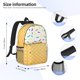 thumbnail image 5 of Easygdp White Ice Cream Mochila Ligera de 15 Pulgadas para Estudiantes, Mochila Cómoda para la Escuela y Viajes, Correas Ajustables, 5 of 6