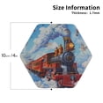 thumbnail image 2 of Vsdgher Cartoon Train Hot Air Balloon Leather Coasters for Drinks, Durable Drink Coasters 4 Set for Tabletop Protection, Luxurious Home Décor and Housewarming Gift ( {designName})Hexagon, 2 of 6