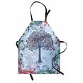 thumbnail image 1 of Nature Apron Cute Tree of Life Motif with Peacock Feathers Tribal Vintage Primitive Nature Illustration, Unisex Kitchen Bib Apron with Adjustable Neck for Cooking Baking Gardening, Blue, by Ambesonne, 1 of 3