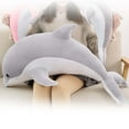 thumbnail image 4 of Creative Dolphin Stuffed Animal Toy Pillow Stuffed Animal Dolphin Plush Toy for Home Decor , Gray 50cm, 4 of 8