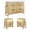 Natural Oak, variant on LGHM 3 Piece Bedroom Dresser and Nightstand Set, Fluted Tall Chest of Drawers, Bed Side Table End Table with LED Lights for Living Room, Black