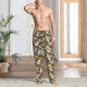 thumbnail image 2 of Balery Ladybugs And Flowers On A Wooden Pantalones de pijama para hombre, pijama ultraligero, pantalón de descanso-Small, 2 of 6