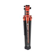 FotoPro X-AIRCROSS 3 5-Section Carbon Fiber Travel Tripod with FPH-42QR Ball Head, Flame Orange
