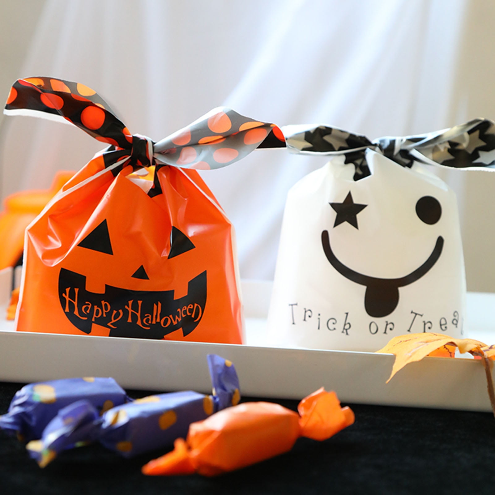 Travelwant 50Pcs/Bag Halloween Treat Bags Candy Bags for Halloween