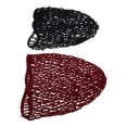 thumbnail image 3 of SHISUYAN 2pcs Handcraft Crochet Net Hat Long Sleeping Hat Hair Protective Hair Protector(Black, , 1pc for Each Color), 3 of 8