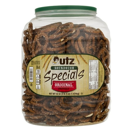 Utz Pretzels, Sourdough Specials 52 oz. Barrel (Best Frozen Soft Pretzels)