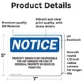 thumbnail image 2 of (2 Pack) Property Owner Is Not Responsible For Any OSHA Notice Sign, 2 of 7
