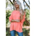 thumbnail image 4 of ABPHQTO Top rosa de mujer con muñequera fruncida, 4 of 5